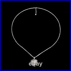 Large Heavy Modern Tocara 36 Inch Necklace With Angel Wings Heart Pendant NM/M