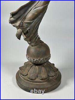Large Liberty Victory Winged Angel Statue Candle Holder Holiday Decor 16 Tall