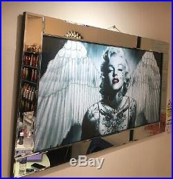 Large Marilyn Monroe With Angel Glitter Wings mirror frame 116cm X 66cm