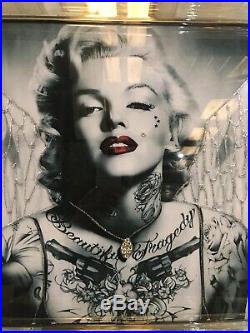 Large Marilyn Monroe With Angel Glitter Wings mirror frame 116cm X 66cm
