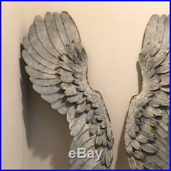 Large Metal Angel Wings Textured 3D Wall Sculpture 45