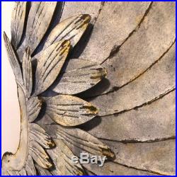 Large Metal Angel Wings Textured 3D Wall Sculpture 45