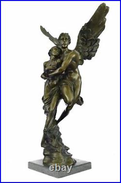 Large Signed Moreau Cupid Psyche Eros Aphrodite Venus Winged Lovers Sculpture