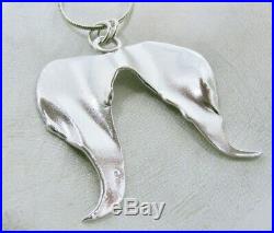 Large Silver Angel Wings, Angel wing pendant, melted wings, Angel wing jewellery