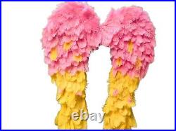 Large Size Natural Ostrich Angel Feather Wings Cosplay Costume Performance Show