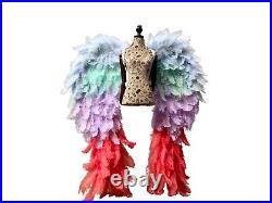 Large Size Natural Ostrich Angel Feather Wings Cosplay Costume Performance Show