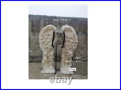 Large Size Natural Ostrich Angel Feather Wings Cosplay Costume Performance Show