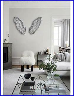 Large Size Wall Hanging Wings Grand Angel Wings 2 Piece 31''Tall Silver Wings