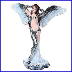 Large Steampunk Angel With Robotic Wings Collectible Figurine 20 Inch Tall