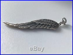 Large Thomas Sabo sterling silver angel wing pendant charm glam & soul