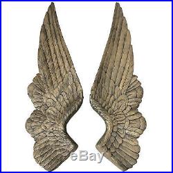 Large Wall Mounted Angel Wings 66cm Antique Gold Wall Hanging Home Deco Ornament