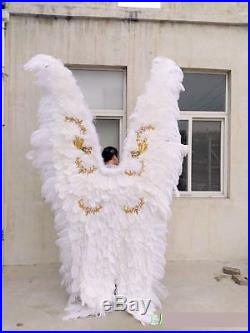 Large White Feather Angel Wings Show Pageant Wedding Cosplay Costume Vegas
