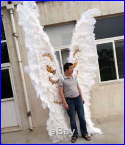 Large White Feather Angel Wings Show Pageant Wedding Cosplay Costume Vegas