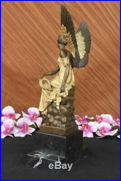 Large Winged Victory Angel Leader Warrior Pure Bronze Copper Art Home Sculpture