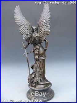 Large Winged Victory Angel Leader Warrior Pure Bronze S