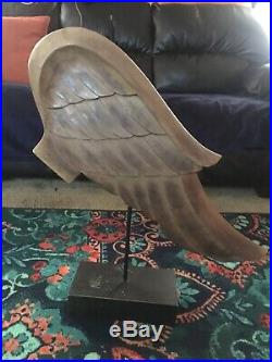 Large Wooden Angel Wing Decor