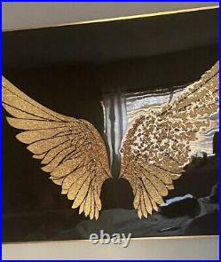 Large angel wings wall decor