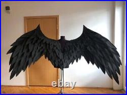 Large devil wings cosplay costume adult demon white red color angel Halloween