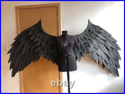Large devil wings cosplay costume adult demon white red color angel Halloween