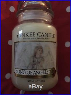 Large jar Yankee Candle Song Of Angels Rare Hard To Find wings