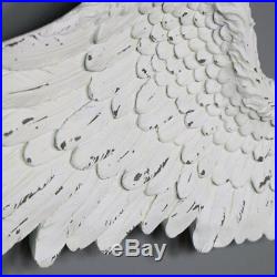 Large wall mounted cream angel cherub wings decoration vintage shabby chic art