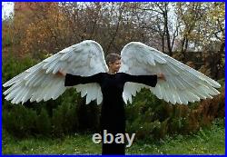 Large waving/movable white Heaven Angel wings Christmas/Cosplay Costume/larp