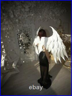 Large white Heaven Christmas Angel wings/transform in 2 poses/Cosplay Costume