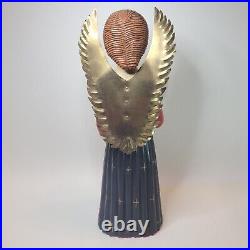 Leo R Smith Folk Art Angel Brass Wings Midwest of Canon Falls Signed & # 12.5