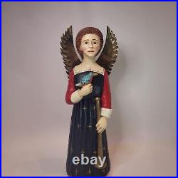 Leo R Smith Folk Art Angel Brass Wings Midwest of Canon Falls Signed & # 12.5