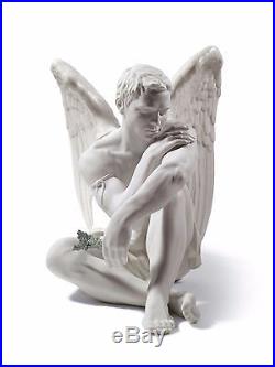Lladro Angel Nude Wings Large Figurine 01008539 Protective Angel New In A Box