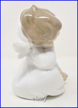 Lladro Dreaming Angel Figurine Cherub w Wings # 4961 Large Mantle Piece