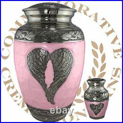 Loving Angel Wings Niche Burial Columbarium or Funeral Adult Cremation Urn