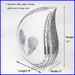 M MEILINXU Teardrop Decorative Urns Funeral Cremation Urns for Human Ashes