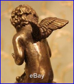 Magnificent Large Bowl Angel Wings Baroque Antique Porcelain Bronze 54cm