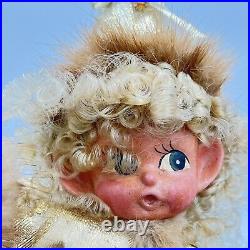 Mark Roberts Metallic Gold Curly Haired Angel Wing Elf 14 Poseable Christmas