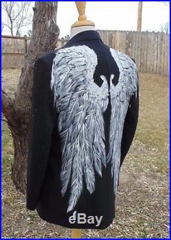 Men's Angel Wings Tux Jacket walking supernatural Christmas goth Wedding bible