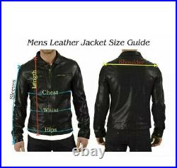 Men's Bubble V Bomber Sheepskin Leather Jacket With Removable Fur Collar