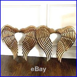 Metal Angel Wings Wall Decor Gold large