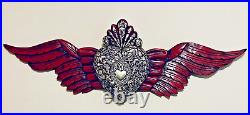 Milagros Sacred Heart X Large 39 Angel Wings Wood Ex Voto Mexican Folk Art