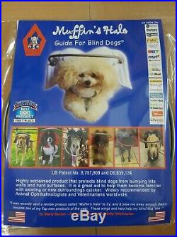 Muffins Halo Blind Dog Transition Blue Angel Wings Large