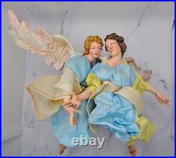 NEAPOLITAN NATIVITY ANGELs Terra cotta / made in Italy / lot of 3