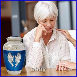 NEW Angel Wings Urn. Blue Cremation urns for Human Ashes Adult Male and Female