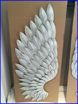NEW Large NEXT Silver Angel Wings Wall Mounted Art