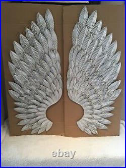 NEXT Large Silver Angel Wings Wall Mounted Art (NEW)