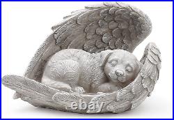 Napco Resin Sleeping Puppy Dog with Large Angel Wings Pet Memorial Indoor/Outdoo