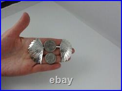 Navajo Wilford Chee Sterling Silver Large 2 Angel Wing Earrings WC