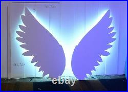 Neon Sign Neon Bar Light Large White Angel Wings Selfie Wall Art