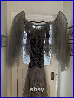 New InCharacter Elite Fallen Angel Costume Adult Size L Gown & Wings No Halo