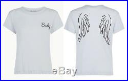 New Wildfox Couture Angel Baby N09 Wings Ribbon Blue Vintage Tee Shirt