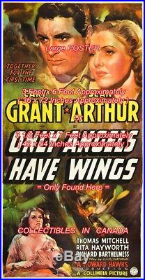 ONLY ANGELS HAVE WINGS 1939 Airplane = VERY LARGE POSTER 2Sizes = 6or7 Feet Long